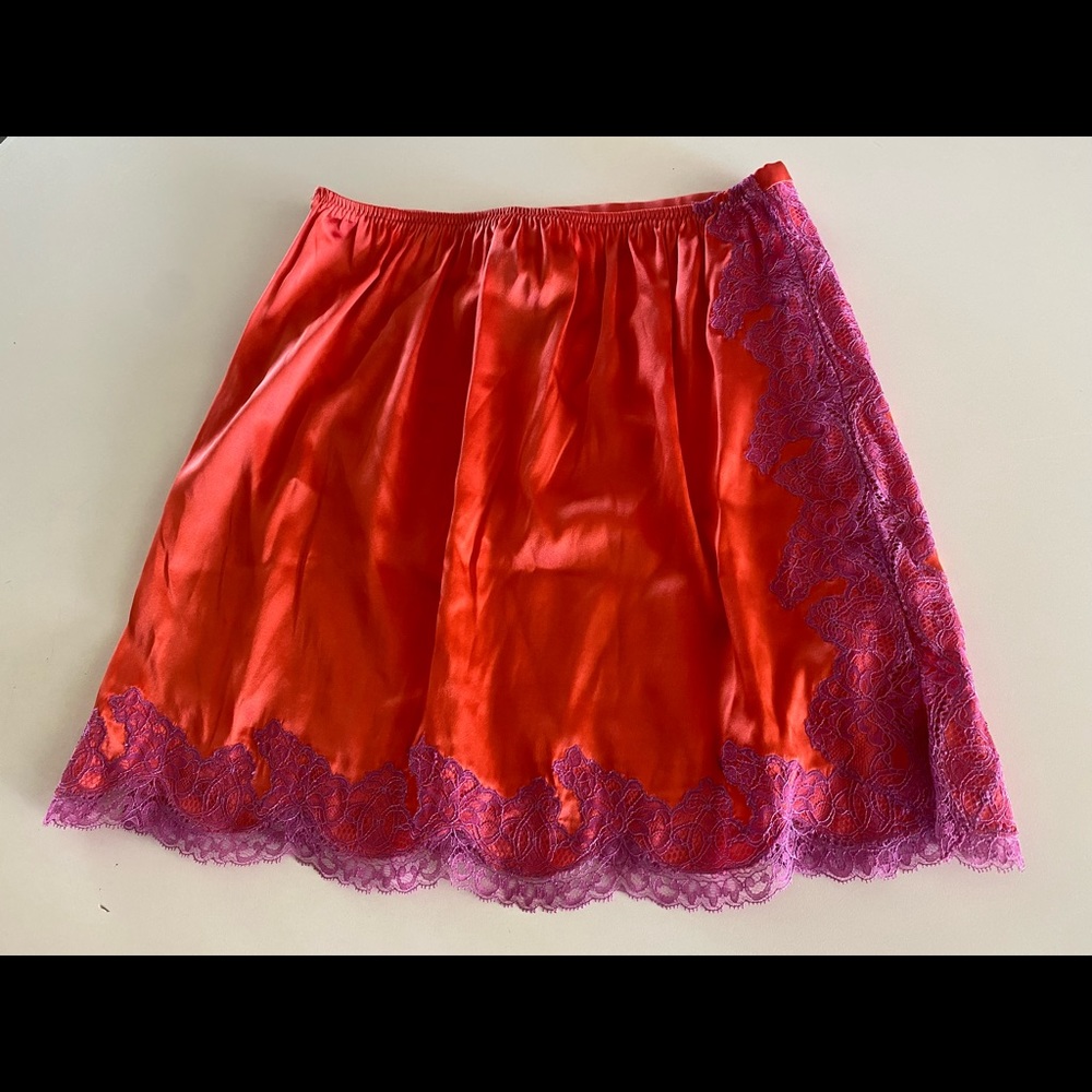 Agent Provocateur NWT coral red + purple mini slip